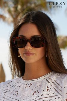 Lipsy Brown Square Narrow Sunglasses (K20663) | €22