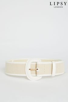 Lipsy White Buckle Waist Belt (K20952) | $29