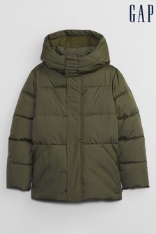 Gap Green Water Resistant Cold Control Quilted Parka Jacket (K21146) | €40