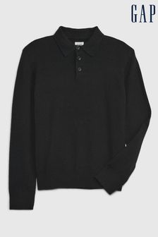 Schwarz - Gap Langärmeliger Pullover mit Polokragen (4-13yrs) (K21187) | 39 €
