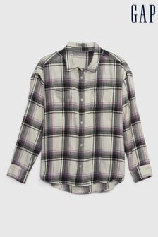 Gap Cream Flannel Long Sleeve Shirt (K21192) | €15