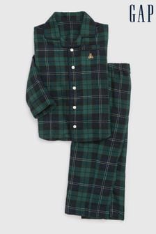 Gap Green & Blue Check Family Christmas Toddler Pyjamas (K21202) | 46 €