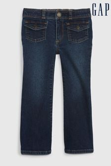 Темно-синий - расклешенные джинсы в стиле 70-х Gap Washwell (6 мес. - 5 лет) (K21264) | €27