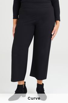 Taking Shape Black Curve Bamboo Ponte Culotte Trouser (K21514) | €75