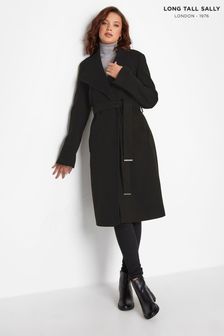 Long Tall Sally Black Wrap Coat (K22226) | 269 zł
