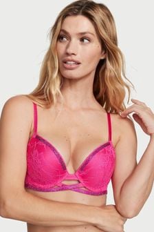 Victoria's Secret Forever Pink Lace Ouvert Shine Bra (K22423) | €93