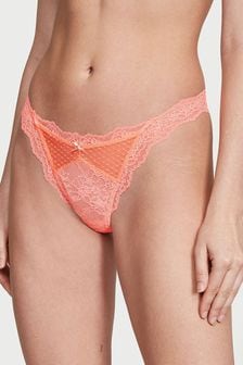 Victoria's Secret Neon Nectar Orange Thong Lace Knickers (K22435) | €25