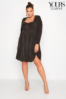 Yours Curve Black Limited Sweetheart Brillo Dress (K22537) | €26