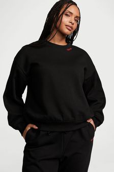Victoria's Secret Pure Black Fleece Crew Sweatshirt (K22560) | €45