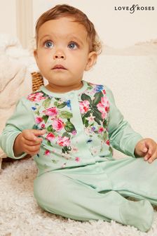 Love & Roses Green Floral Baby Printed Sleepsuit (K22702) | NT$650 - NT$750