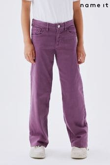 Name It Purple Wide Leg Cargo Trousers (K22727) | 109 QAR