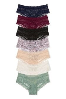 Victoria's Secret Black/Red/Pink/White/Green/Blue Cheeky Knickers Multipack (K22771) | kr454