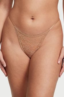 Victoria's Secret Praline Nude String Lacie String Thong Knickers (K22782) | €13
