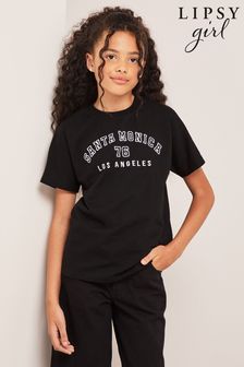 Lipsy Black Slogan T-Shirt (K22852) | BGN 37 - BGN 60
