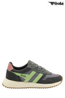 Gola Grey /Green/ Pink Chicago Nylon Lace-Up Trainers (K23011) | $140