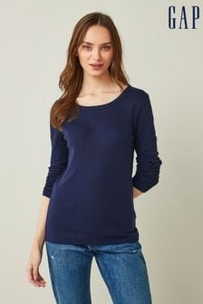 Gap Navy Blue Favourite Long Sleeve Crewneck T-Shirt (K23051) | €12.50
