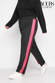 womens black striped trousers