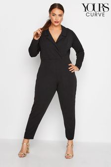 Yours Curve Black Limited Blazer Jumpsuit (K23253) | €22.50