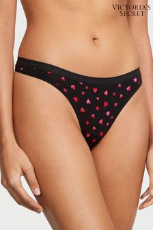 Victoria's Secret Black Hearts Printed Thong Knickers (K23484) | CHF 15
