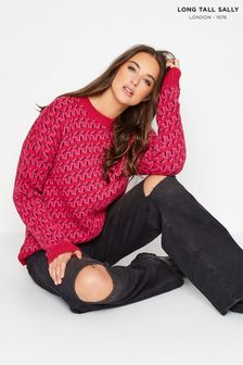 Long Tall Sally Pink Jacquard Knitted Jumper (K23499) | 52 €