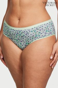 Victoria's Secret Garden Mint Cherry Blossoms Floral Green Printed Stretch Cotton Hipster Knickers (K23537) | kr160