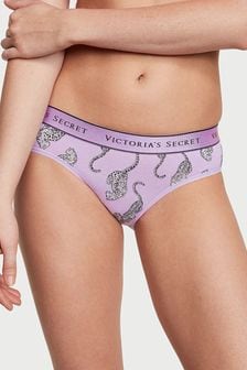 Пурпурный леопардовый в горошек с единорогом - Трусы с логотипом Victoria's Secret (K23827) | €12