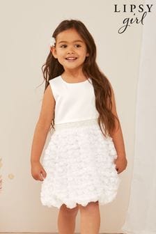 Lipsy Ivory Mini Puff Ball Occasion Dress (K24147) | INR 4,631 - INR 4,961