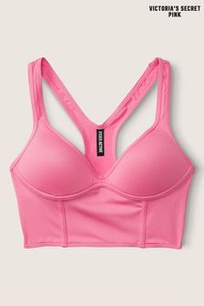 Розовый с принтом Dreamy - Розовый спортивный бюстгальтер пуш-ап Victoria's Secret (K24554) | €39