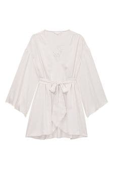 Victoria's Secret Coconut White Satin Bridal Embellished Dressing Gown (K24726) | €68