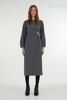 leem Grey Embellished Waist Maxi Dress (K24919) | €77
