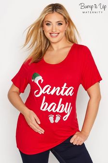 Bump It Up zwangerschapsshirt met Santa Baby-print (K25028) | €21
