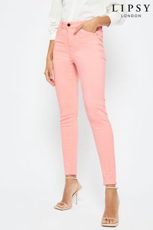 Lipsy Pink Mid Rise Skinny Kate Jeans (K25044) | DKK347