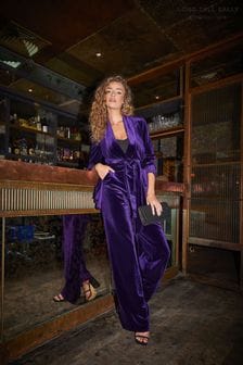 Long Tall Sally Purple Velour Jacket (K25279) | 32 €