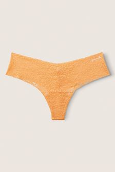 Victoria's Secret PINK Light Orange Thong Lace No Show Knickers (K25563) | €10