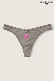 Victoria's Secret PINK Grey Thong Cotton Knickers (K25579) | €11