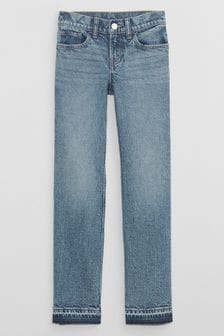 Vintage wassing blauw - Gap - Rechte jeans met Washwell en halfhoge taille (5-14 jr) (K25966) | €46