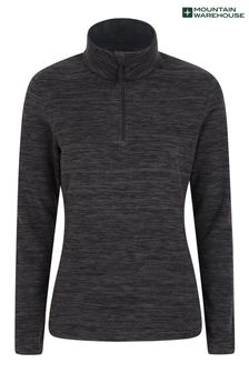 Mountain Warehouse Black Snowdon Melange Half-Zip Fleece (K26235) | kr376