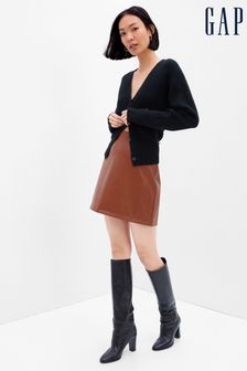 Gap Brown Faux-Leather Mini Skirt (K27321) | €15