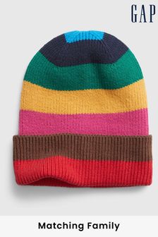Gap Rainbow Stripes Organic Cotton Happy Stripe Beanie Hat (K27494) | 19 €