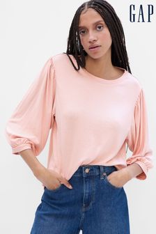 Gap Pink Puff 3/4 Sleeve T-Shirt (K27601) | €12.50