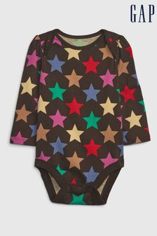 Maro - Gap Print Long Sleeve Baby Bodysuit (K27921) | 54 LEI