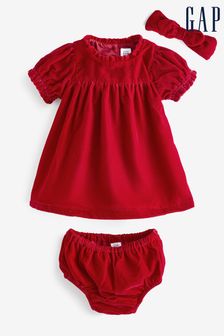 Gap Velevet Short Sleeve Round Neck Baby Dress Set (K27928) | 236 LEI