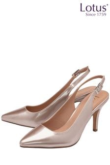 Lotus Footwear Pink Sling Back Pearlized Patent Court Shoe (K28102) | 205 zł