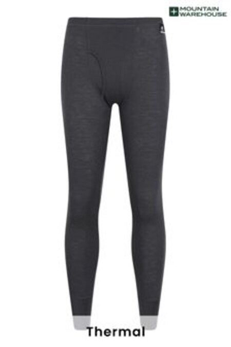 Mountain Warehouse Grey Merino Thermal Pants with Fly -  Mens (K28169) | €49