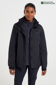 Черный - Непромокаемая куртка Mountain Warehouse Упала 3 в 1 - Женщины (K28351) | €88