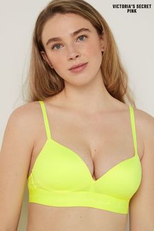 Victoria's Secret PINK Electro Yellow Non Wired Push Up Smooth T-Shirt Bra (K28408) | kr325 - kr389