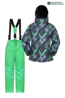 Mountain Warehouse Green Ski Jacket And Trouser Set - Kids (K28500) | INR 8,737
