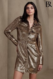 Banana Republic Gold Ulla Sequin Dress (K29420) | €106
