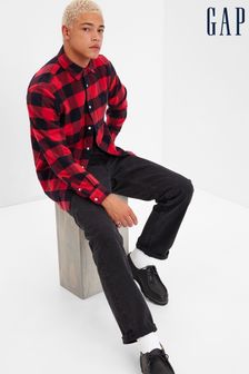 Gap Red & Black Organic Cotton Flannel Shirt (K29592) | €23