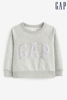 Gap Grey Glitter Logo Crew Neck Sweatshirt (K29864) | €28
